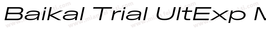 Baikal Trial UltExp Med字体转换